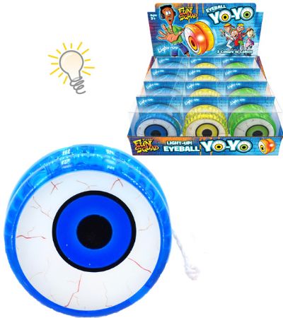 12x Fun Squad Eyeball Light Up Yoyo In Counter Display