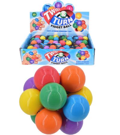 12x Twist & Turn Fidget Ball - Anti Stress Sensory Toy