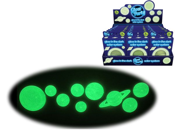 24x Glow Party Glow In The Dark Solar System