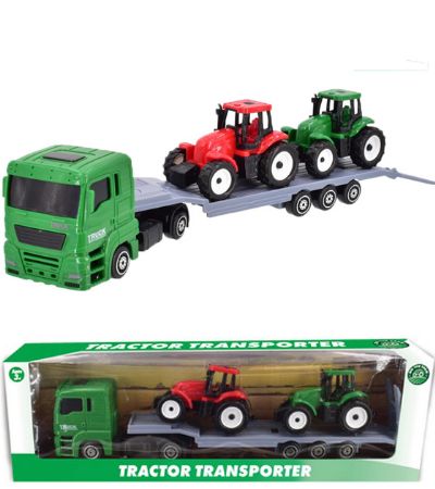 On The Farm - Tractor Transporter With 2 Tractors | TY0618