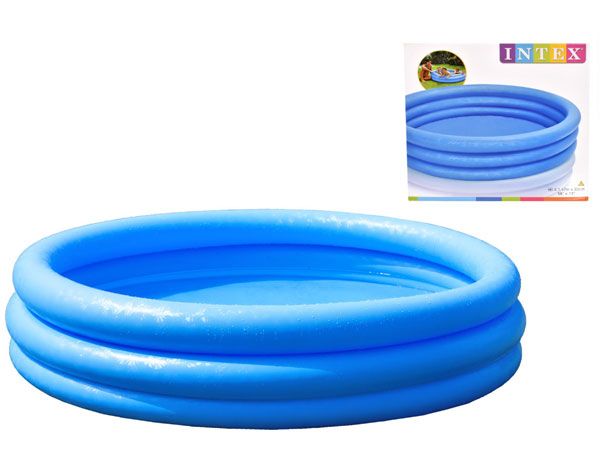 Intex 3 Ring Inflatable Blue Crystal Pool 58 x 13 inch