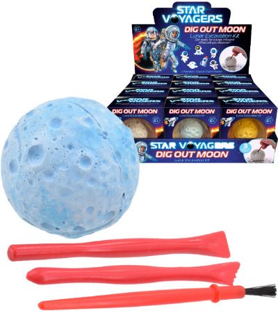 Counter Display Of 12x Star Voyagers Dig Out Moon Lunar Excavation Kit | TY1023