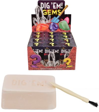 Display Of 12x World Of Science Dig Gems Excavation Kits
