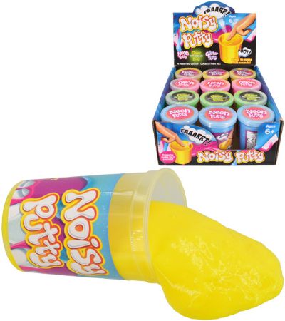 12x Paaarp Noise Putty, Neon Putty, Glow In The Dark & Glitter Designs