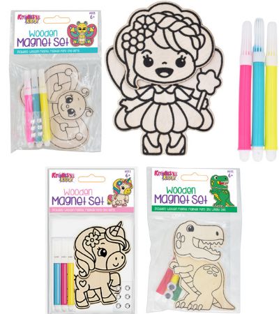 Kreative Kids Colour Your Own Wooden Magnet - Assorted Picked At Random | TY1319