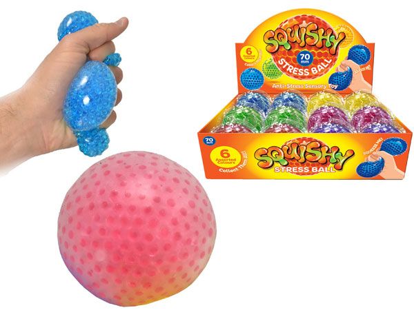 12x 7cm Squishy Ball In Display Box