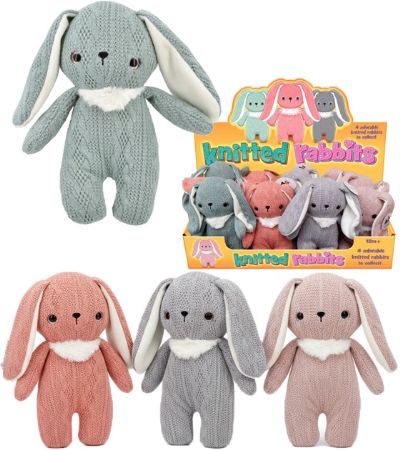 14cm Knitted Bunny... Assorted Colours Picked At Random