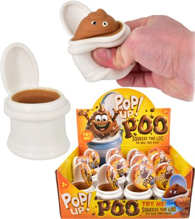 12x Pop Up Squeezy Poo In The Loo With Counter Display