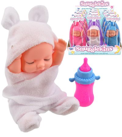 Display Of 9 Snugglekins Baby With Blanket In Egg Case | TY2114