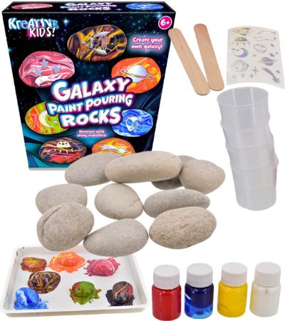 Kreative Kids Galaxy Paint Pouring Rock Kit | TY2172
