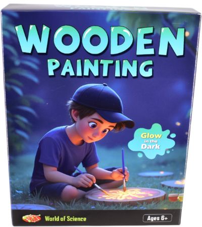 World Of Science Glow In The Dark Wooden Painting Kit | TY3014