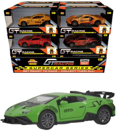 GT Racing 11cm Die Cast Pull Back & Go Racing Car...Assorted Designs