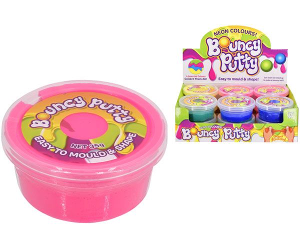 12x Neon Colour Bouncing Putty