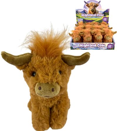 Display Of 12x Plush Highland Cows