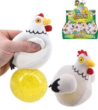 12x Plush Jelly Chicken Squeezers