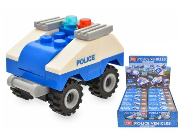 12x M.Y Assorted Police Vehicle Building Brick Sets