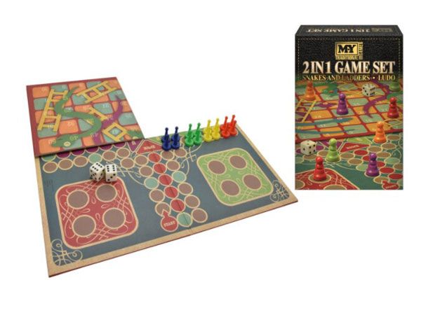 M.Y Traditional Games Snakes & Ladders Plus Ludo