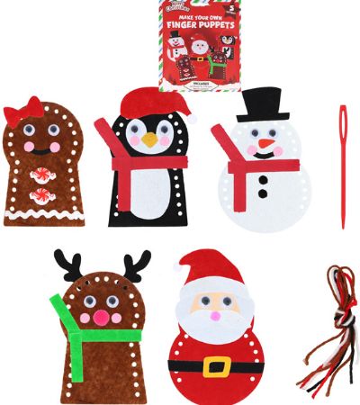 Merry Christmas - Make Your Own Finger Puppets Craft Kit | W24427
