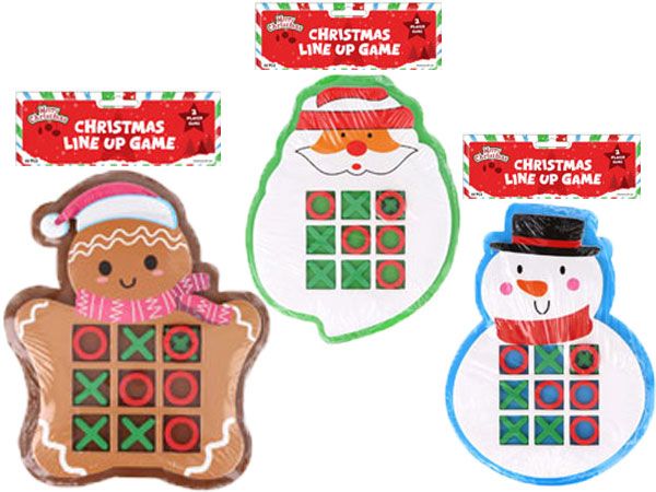 Merry Christmas - Christmas Line Up Noughts & Crosses Game, Assorted Designs