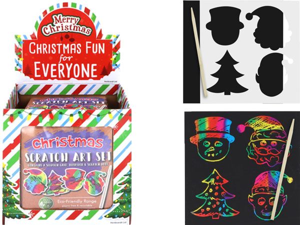 108x Eco-Friendly Christmas Magic Colour Scratch Set | W51856