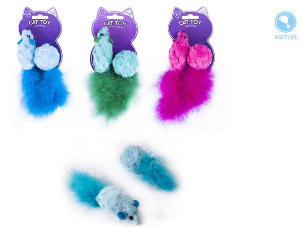 World Of Pets- Mouse And Ball Cat Toy, Assorted Picked At Random