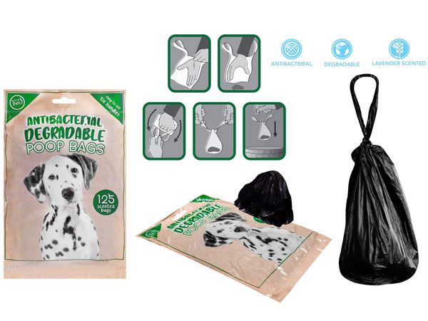World Of Pets - 125 Scented Antibacterial Degradable Poop Bags