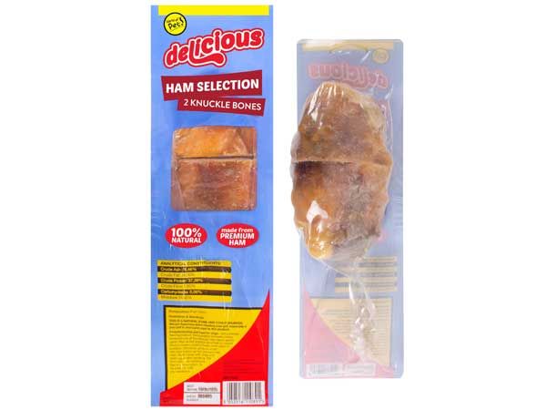 World Of Pets - Delicious 2 pack Ham Knuckle Bone Dog Treats
