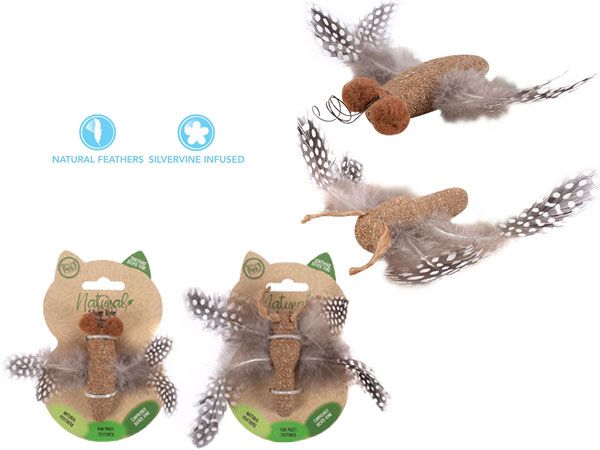 Wholesale Cat Toys | Natural Silver Vine Butterfly