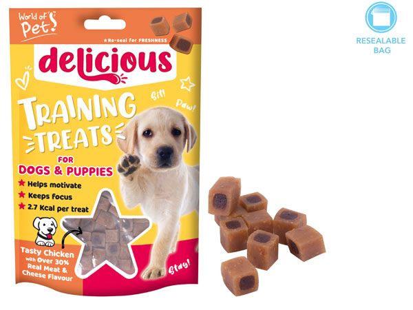 World Of Pets - Delicious Chicken/Cheese  Dog/Puppy Training Treats