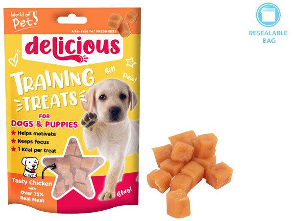 World Of Pets - Delicious Chicken Dog/Puppy Training Treats