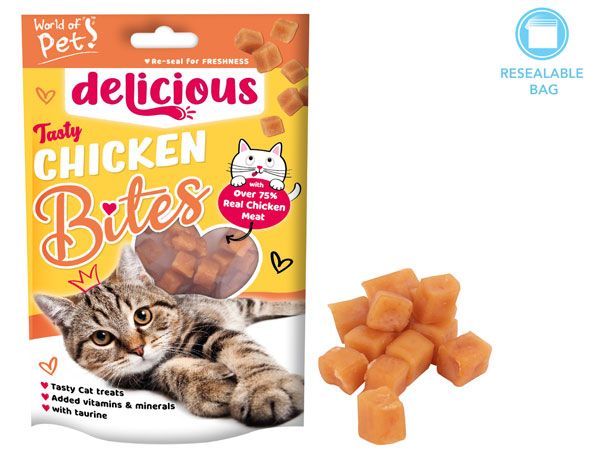 World Of Pets - Delicious Chicken Bites Cat Treats