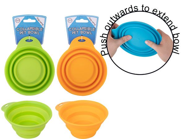 World Of Pets Collapsible Pet Bowl, Assorted Picked At Random