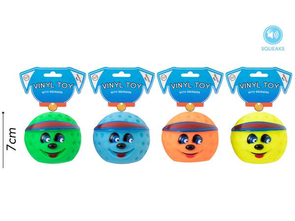 World Of Pets - Squeaky Vinyl Golf Ball Dog Toy, Assorted Picked At Random
