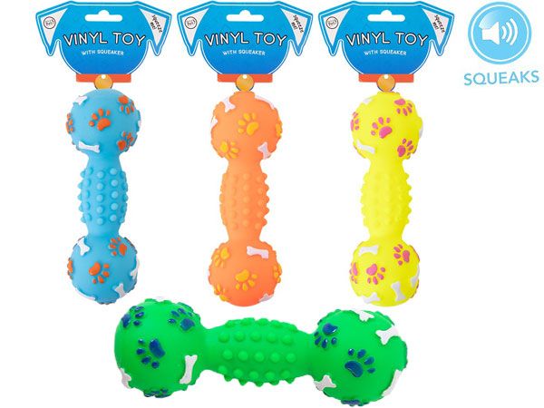 Wholesale Pet Toys | Vinyl Squeaky Dunbbell