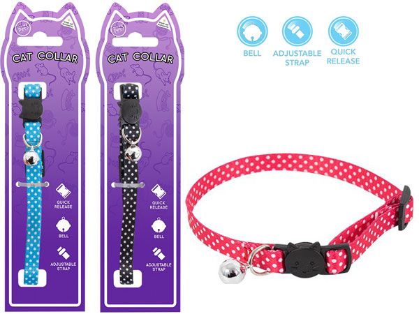 Wholesale Polka Dot Cat Collar | Bulk Buy