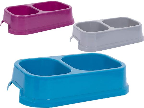 Wholesale Dog Bowls | Plastic Double Feeder