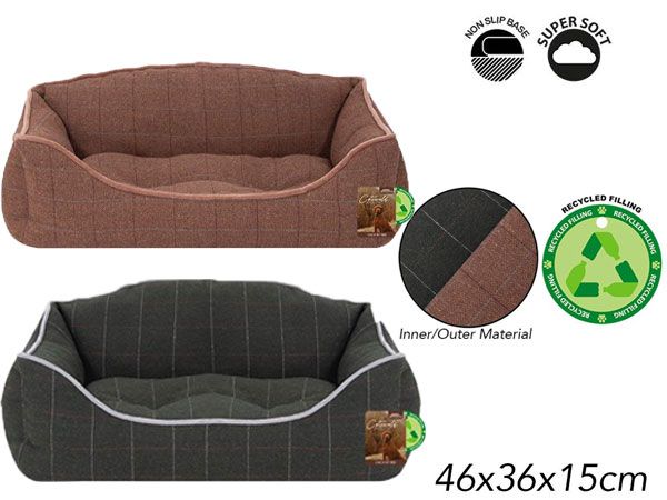 Sweet Dreams Cotswold Collection Check Pet Bed - Small...Assorted Colours | WP1532