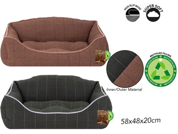 Sweet Dreams Cotswold Collection Check Pet Bed - Medium...Assorted Colours | WP1533