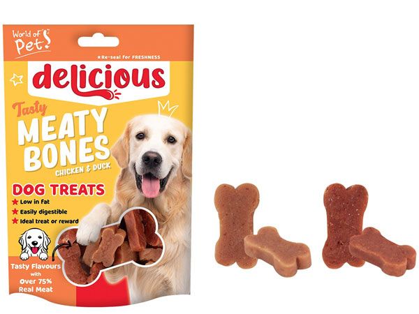 World Of Pets - Delicious Chicken & Duck Meaty Bones Dog Treats