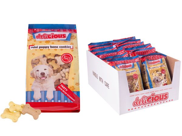 60x World Of Pets - Delicious Mini Puppy Bone Cookies..BULK BUY SPECIAL