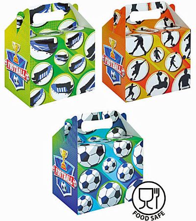 12x Football Lunch Box / Party Box | X00482