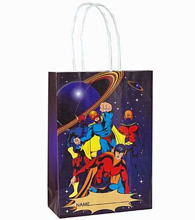 24x Super Hero Paper Party Bags With Twist Handles