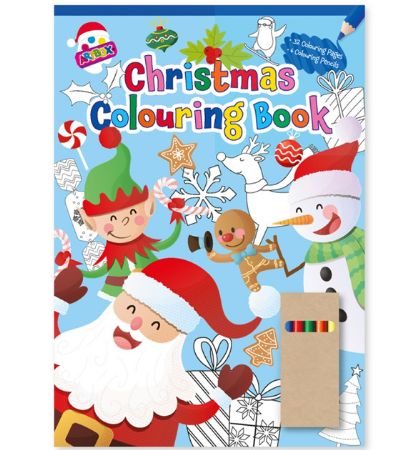Artbox Christmas Colouring Book With Colouring Pencils