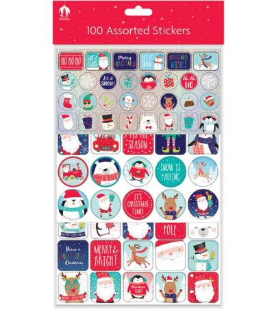 Artbox 100 Assorted Christmas Stickers