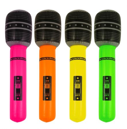 Inflatable 40cm Microphone, Assorted Picked At Random
