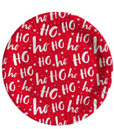 6 Pack Paper Christmas Party Plates - Ho Ho Ho Design