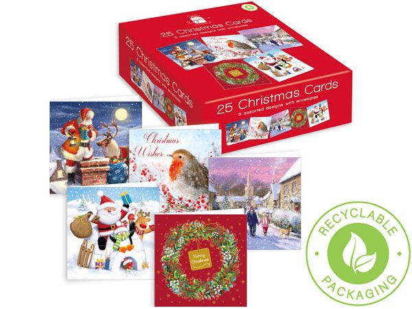 Giftmaker 25 Christmas Card Bumper Box