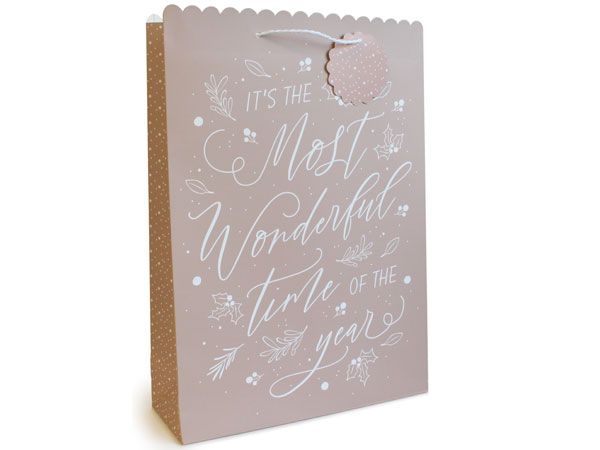 12x Extra Large Christmas Gift Bag - Most Wonderful Time Design