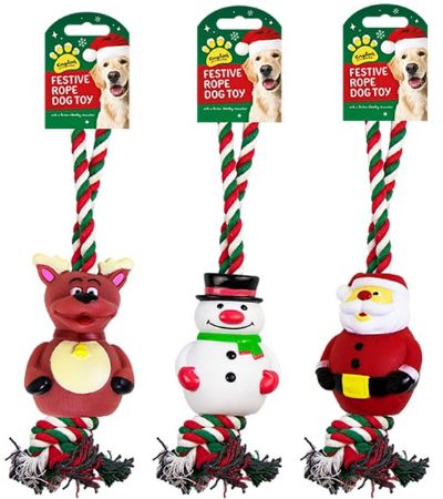 Kingdom Christmas - Festive Rope Dog Toy, Assorted Picked At Random | XMA2569OB