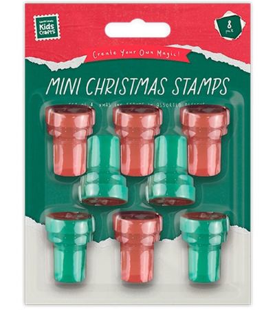 Santa Loves Kids Crafts - 8pk Mini Christmas Stamps | XMA5606